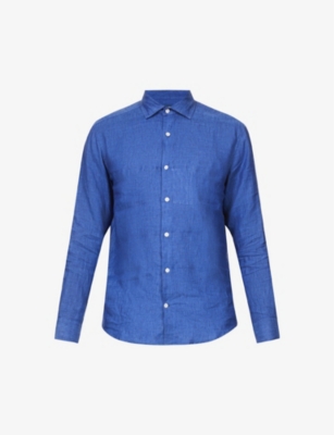 FRESCOBOL CARIOCA: Antonio regular-fit cutaway-collar linen shirt