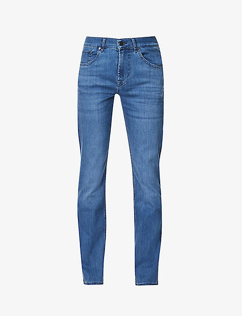7 FOR ALL MANKIND: Slimmy luxe performance mid-rise skinny jeans