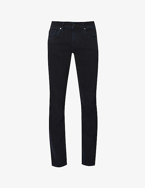 7 FOR ALL MANKIND: Slimmy Taper Luxe Performance mid-rise stretch-denim jeans