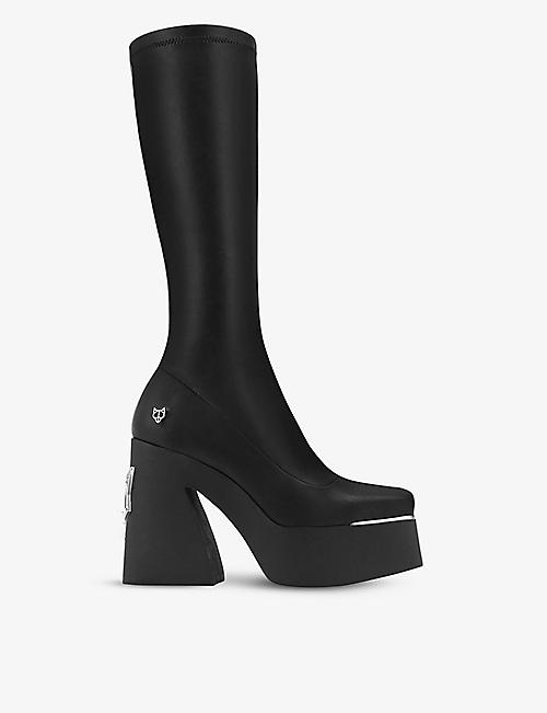 NAKED WOLFE: Impact knee-length platform boots