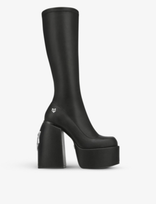 NAKED WOLFE - Spice faux-leather knee-thigh heeled boots | Selfridges.com