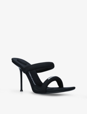 ALEXANDER WANG Julie logo-print webbing heeled mules