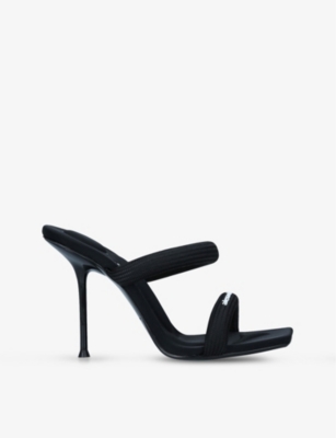 ALEXANDER WANG Julie logo-print webbing heeled mules