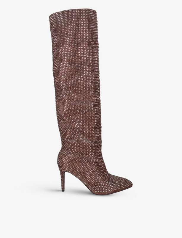 Stand out all-embellished knee-high boots