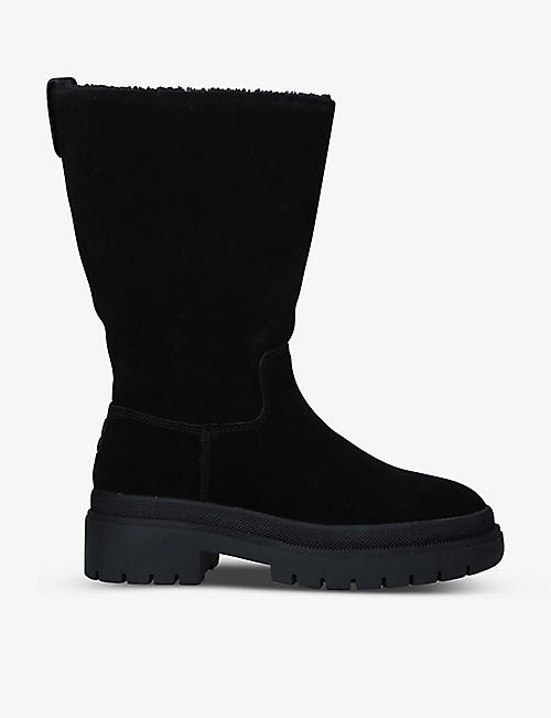 CARVELA COMFORT: Cosy Waterproof fur-lined chunky-soled suede boots
