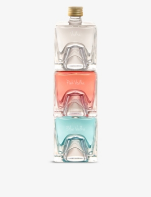 IL GUSTO: Clear, pink and blue vodka tower 3x100ml