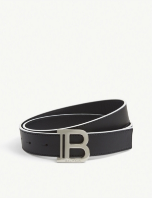 Selfridges & Co Boys Accessories Belts Logo leather belt 14-16 years 