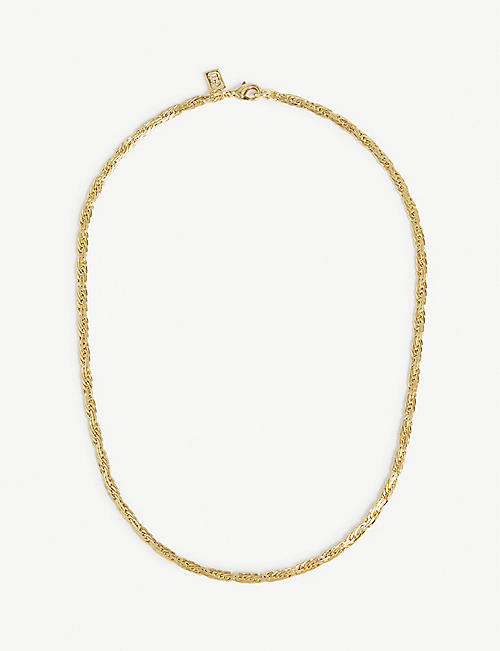 CRYSTAL HAZE: Mommo 18ct yellow gold-plated brass necklace