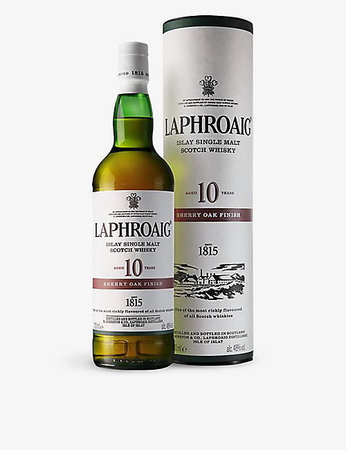 LAPHROAIG: Laphroaig Islay single-malt 10-year-old sherry oak finish whisky 700ml