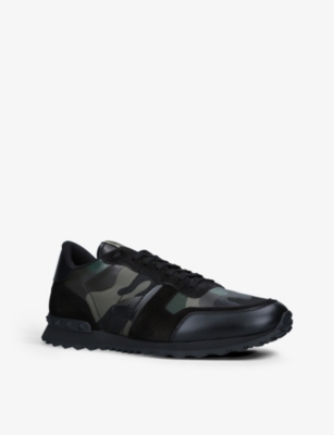 VALENTINO GARAVANI Rockstud stud-embellished leather low-top trainers