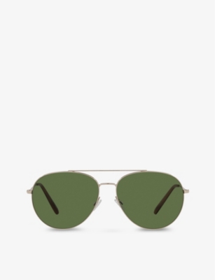 OLIVER PEOPLES - OV1286S Airdale aviator-frame metal sunglasses |  