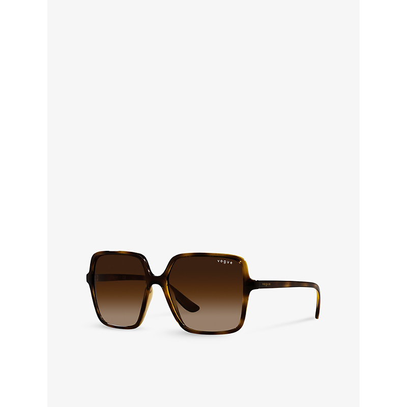 Shop Vogue Women's Brown Vo5352s Square-frame Injected Sunglasses