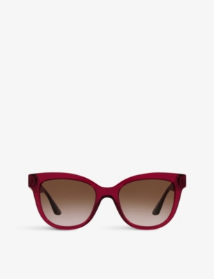 Shop Versace Womens Red Ve4394 Cat-eye Acetate Sunglasses