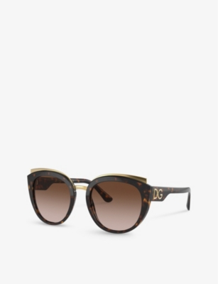 DOLCE & GABBANA: DG4383 butterfly-frame acetate sunglasses