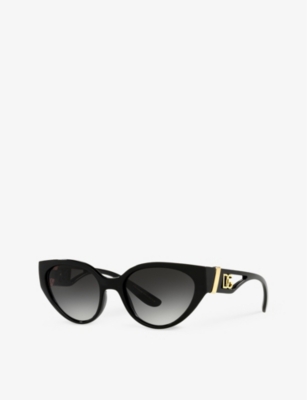 DOLCE & GABBANA: DG6146 logo-plaque acetate sunglasses