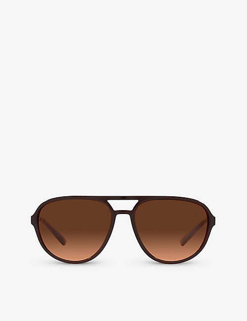 DOLCE & GABBANA: DG6150 pilot-frame acetate sunglasses