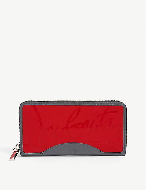 CHRISTIAN LOUBOUTIN: M Panettone zipped grained-leather wallet