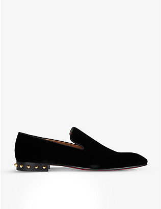 CHRISTIAN LOUBOUTIN: Marquees velvet moccasins