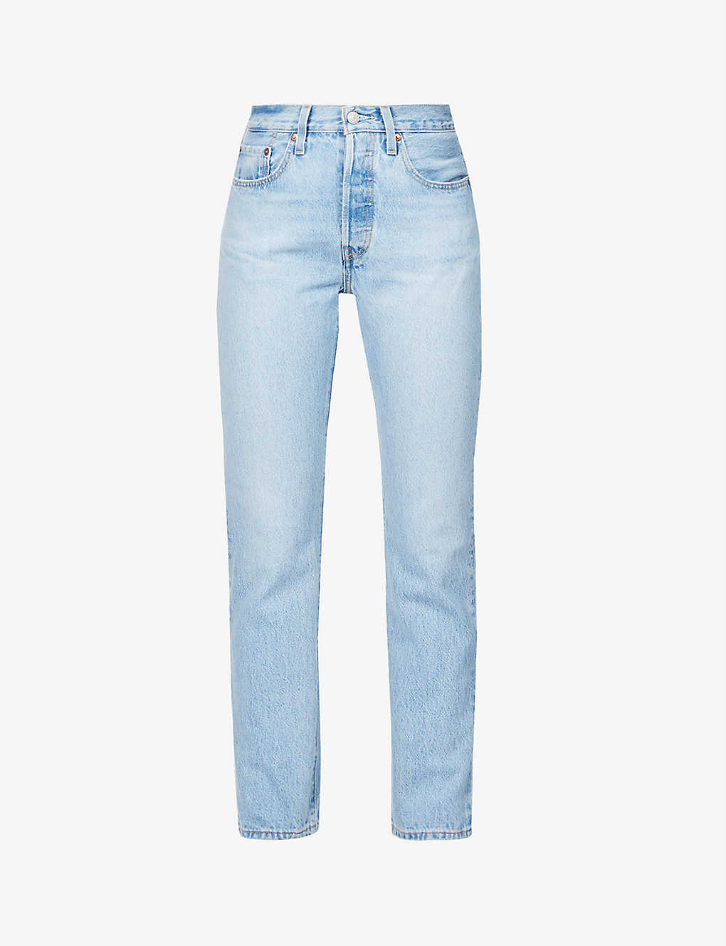 501 straight-leg high-rise stretch-denim jeans Selfridges & Co Women Clothing Jeans High Waisted Jeans 