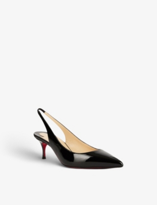 CHRISTIAN LOUBOUTIN Kate Sling 55 Patent Black