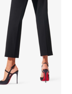 Christian Louboutin Jenlove Leather Slingback Pumps In Black
