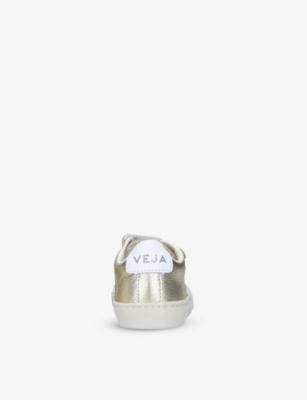 Veja Esplar Logo-embroidered Leather Trainers 3-5-years In Gold