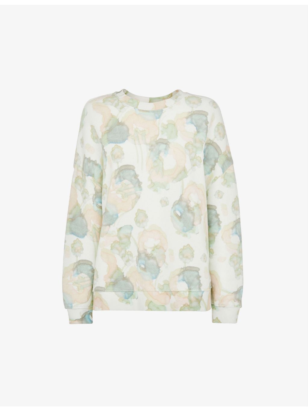 WHISTLES - Watercolour-print relaxed-fit cotton sweatshirt