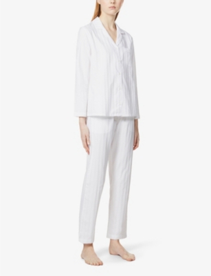 Shop The White Company S White Striped Cotton Pyjama Set