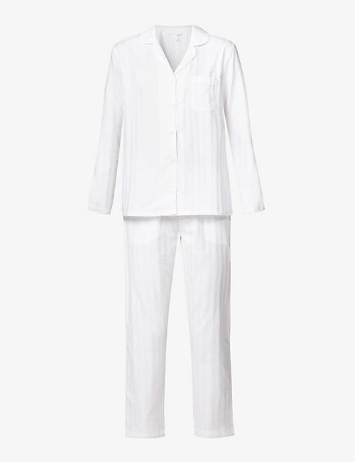 THE WHITE COMPANY: Striped cotton pyjama set