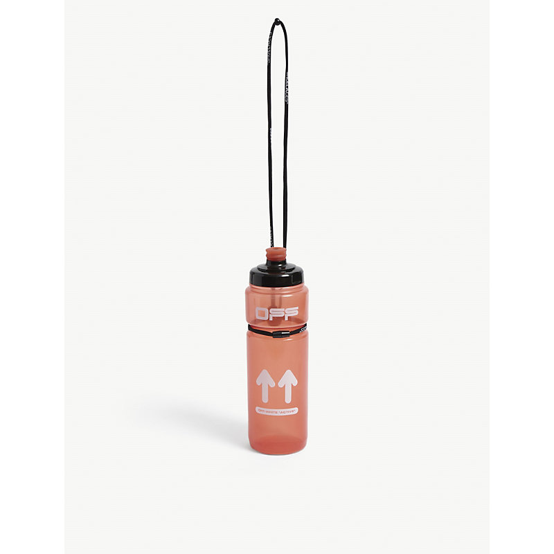 Off-white Active Brand-print Plastic Water Bottle In Coral