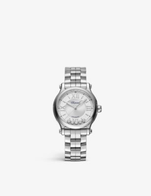 CHOPARD 278608 3002 Happy Sport stainless steel and 0.25ct