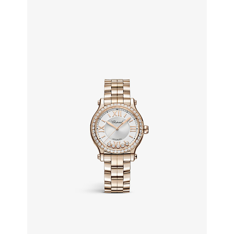 Chopard Happy Sport 275378-5004 18ct Rose-gold And Diamond Automatic Watch In 18-carat Rose Gold
