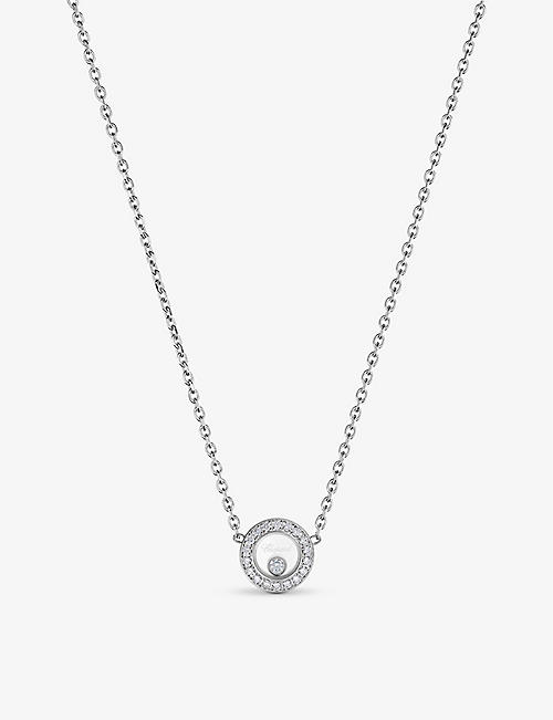 CHOPARD: Happy Diamonds Icons 18-carat white gold and 0.19ct diamond necklace
