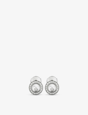 Chopard Happy Diamonds Icons 18ct White-gold And 0.38ct Diamond Earrings In 18-carat White Gold