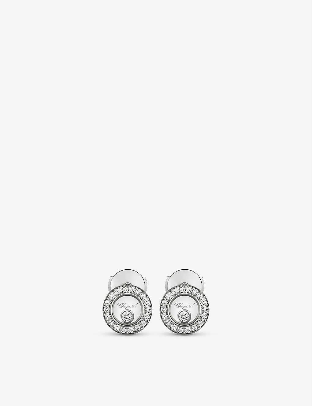 Chopard Happy Diamonds Icons 18ct White-gold And 0.38ct Diamond Earrings In 18-carat White Gold