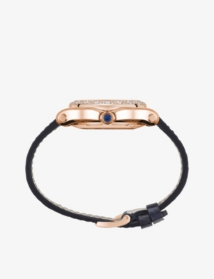 CHOPARD: 274894-5001 Happy Moon 18ct rose-gold and 1.18ct diamond automatic watch