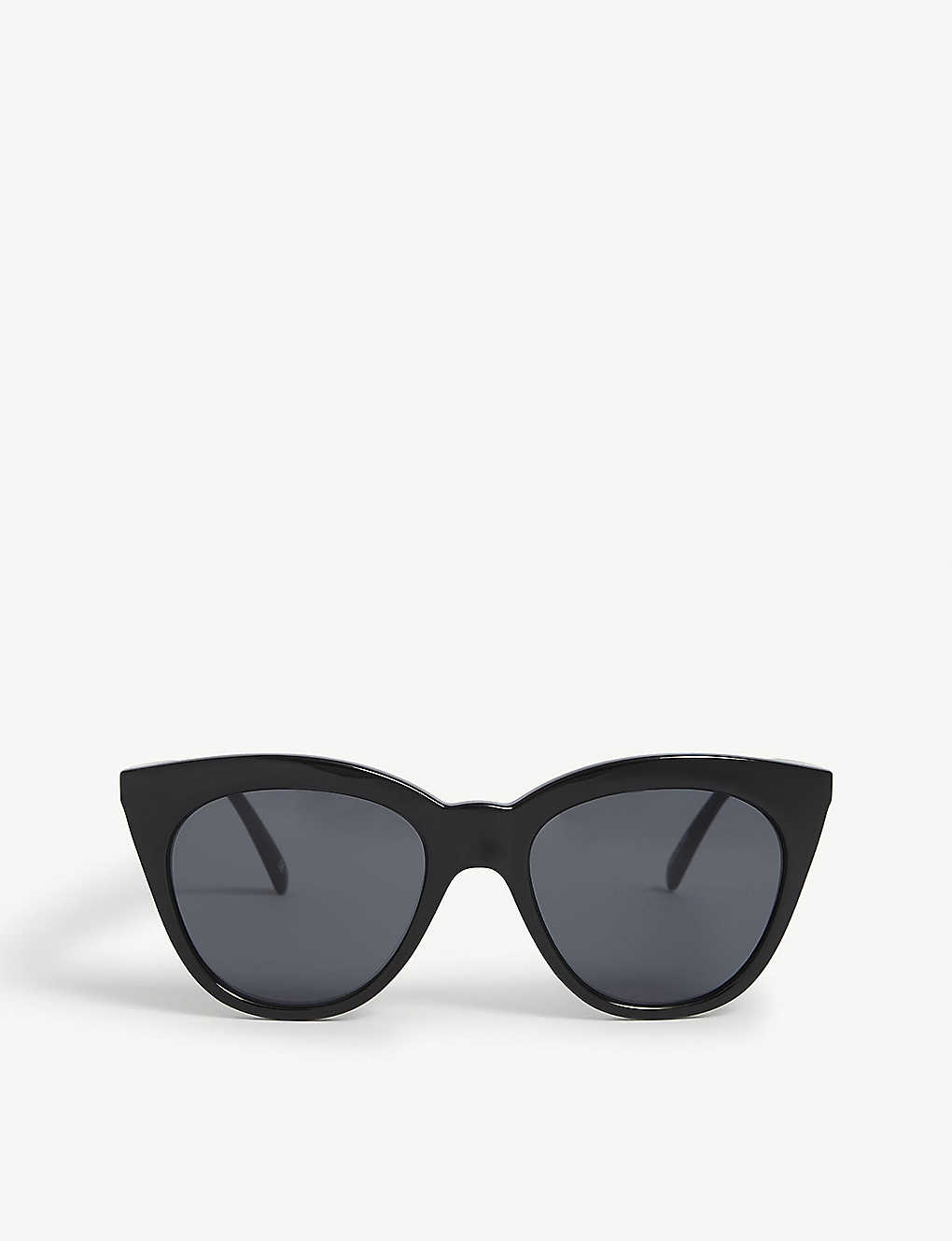 Le Specs Lsp1202094 Halfmoon Magic Cat Eye-frame Acetate Sunglasses In Black