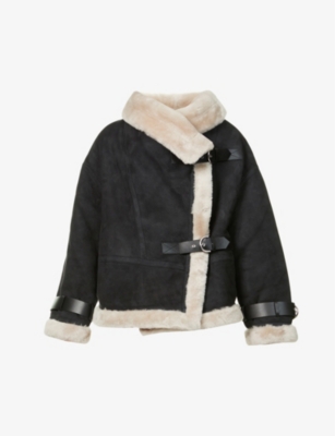 【関税込み】SHOREDITCH SKI CLUB DARLING SHERALING SHOREDITCH SKI CLUB - Darling shearling and leather jacket