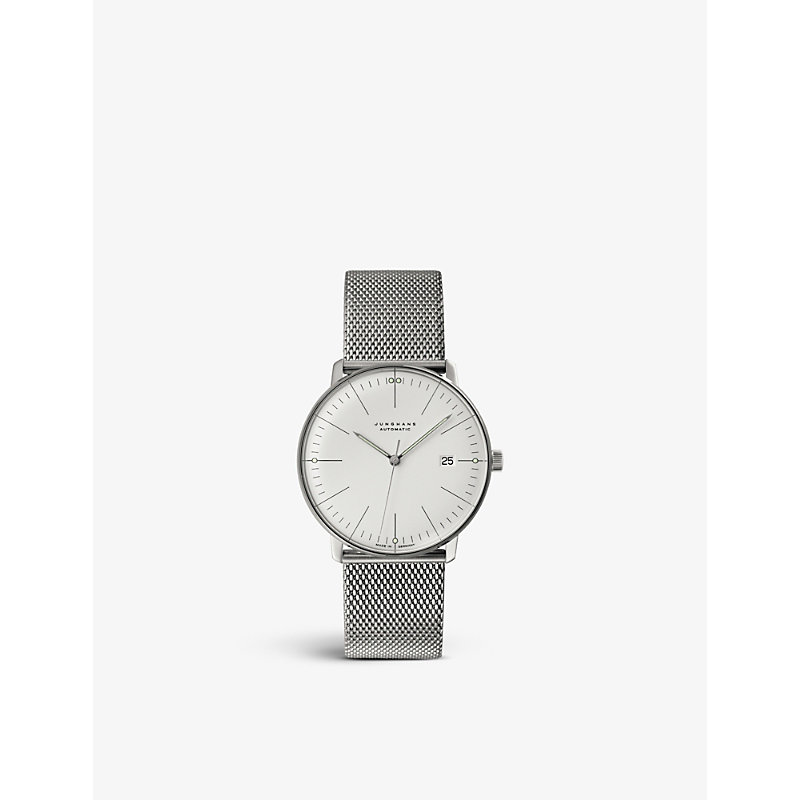 JUNGHANS JUNGHANS MEN'S SILVER 027/4002.46 MAX BILL STAINLESS STEEL AUTOMATIC WATCH,46399977