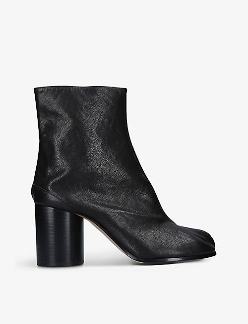 MAISON MARGIELA: Tabi leather split-toe ankle boots