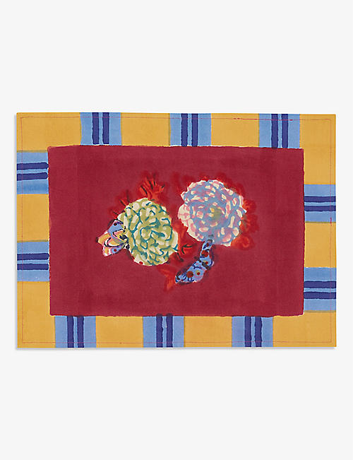LISA CORTI: Queen Rany Peach cotton tablecloth 180cm x 350cm