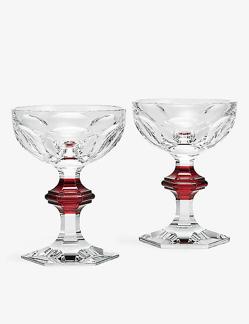 BACCARAT：Harcourt 1842 碟型香槟玻璃杯两件装