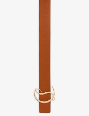 CHRISTIAN LOUBOUTIN CL logo-buckle leather belt