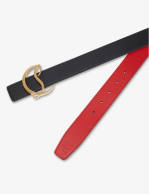 CHRISTIAN LOUBOUTIN Logo-buckle leather belt