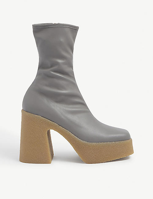 STELLA MCCARTNEY: Skyla platform vegan-leather ankle boots