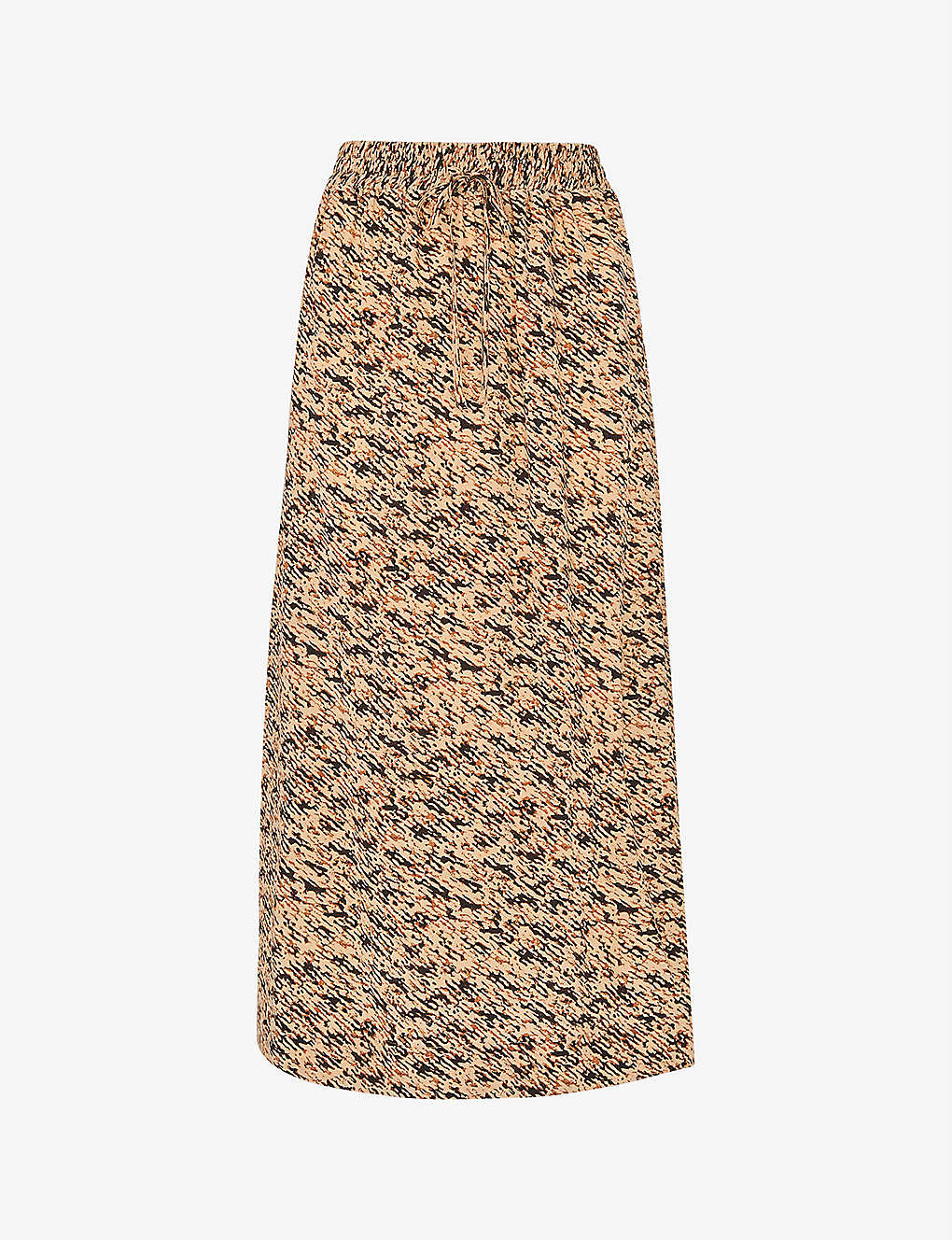 Whistles Bark-print Woven Midi Skirt In Multi-coloured
