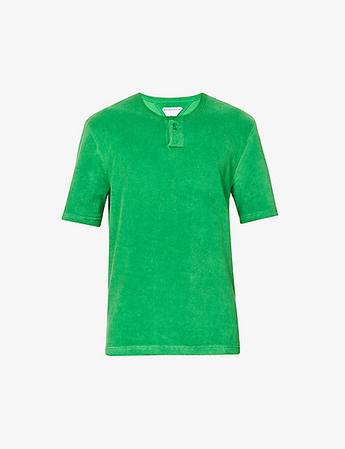 BOTTEGA VENETA: Short-sleeved cotton-blend towelling T-shirt