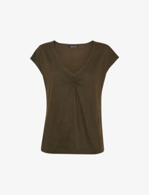 ruched v neck