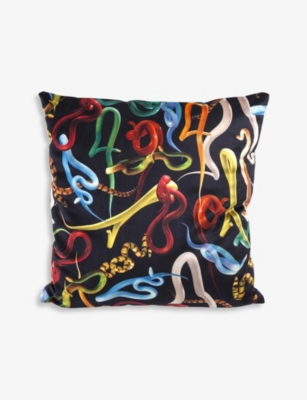 SELETTI: Seletti wears TOILETPAPER Snakes cushion cover 50cm x 50cm