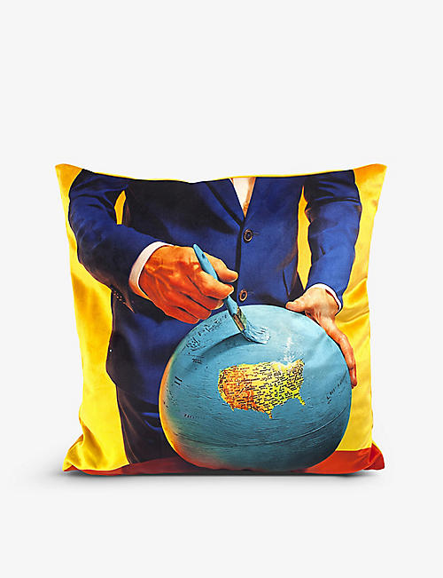 SELETTI: Seletti wears TOILETPAPER Globe cushion cover 50cm x 50cm